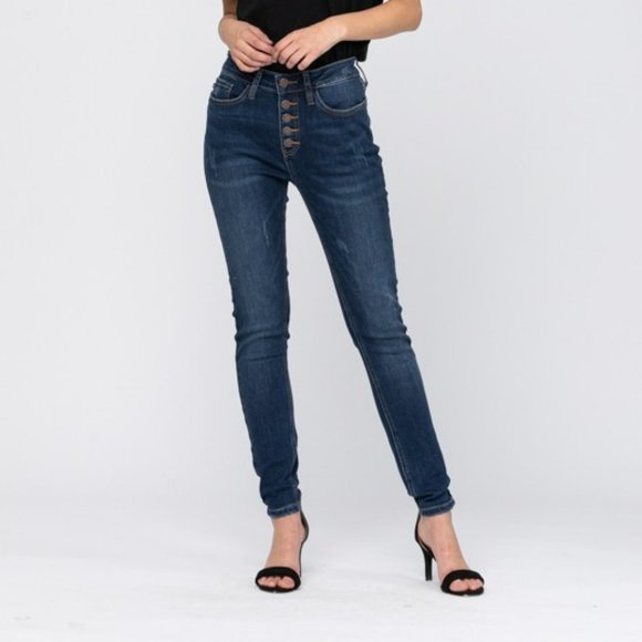 Women's Blue Skinny Jeans - Picture 2 of 7